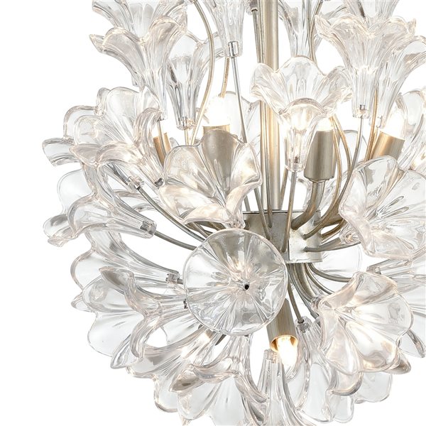 Westmore by Elk Crystique 9-Light Aged Silver Traditional Chandelier