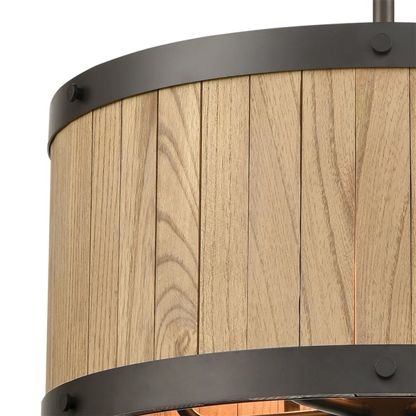 Westmore by Elk Barrel 6-Light Oil-Rubbed Bronze Transitional Chandelier