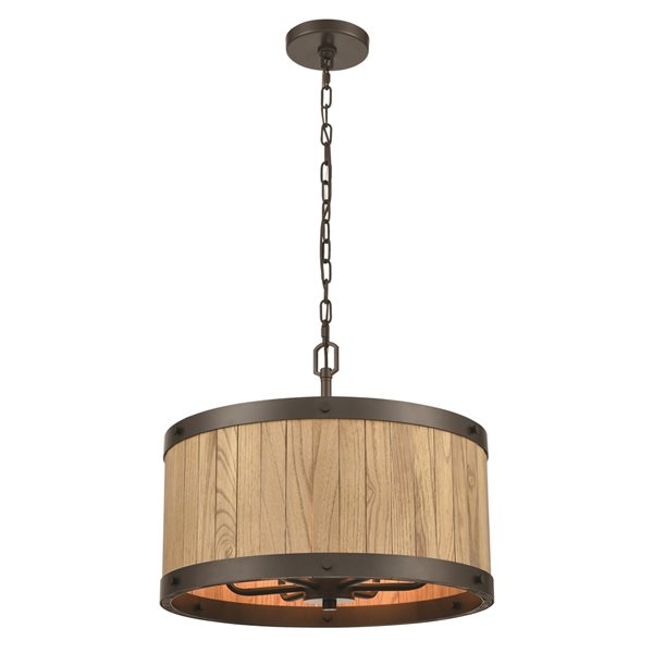 Westmore by Elk Barrel 6-Light Oil-Rubbed Bronze Transitional Chandelier