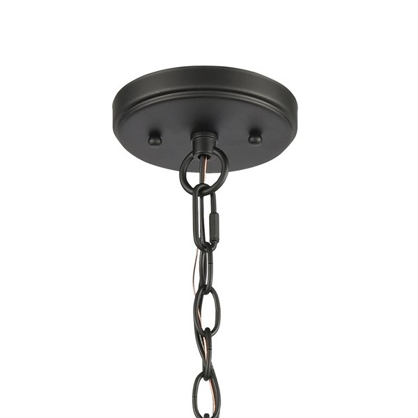 Westmore by Elk Woodly 6-Light Matte Black Transitional Chandelier