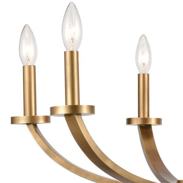 Westmore by ELK Clausten 6-Light Natural Brass Transitional Chandelier