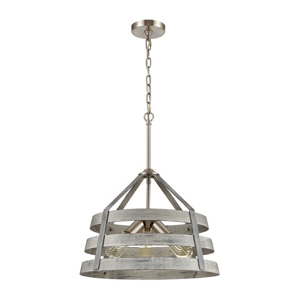 Westmore by ELK Val de Loire 3-Light Weathered Driftwood Transitional Chandelier