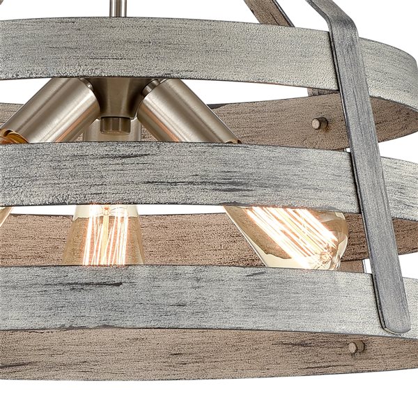 Westmore by ELK Val de Loire 3-Light Weathered Driftwood Transitional Chandelier