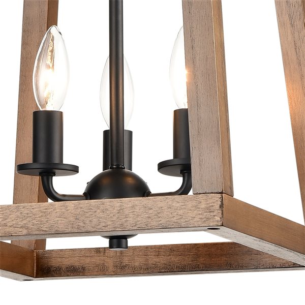 Westmore by Elk Zinger 3-Light Transitional Birchwood Chandelier