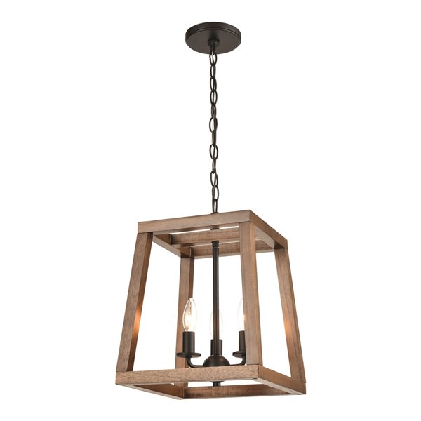 Westmore by Elk Zinger 3-Light Transitional Birchwood Chandelier