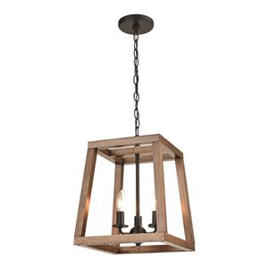 Westmore by Elk Zinger 3-Light Transitional Birchwood Chandelier