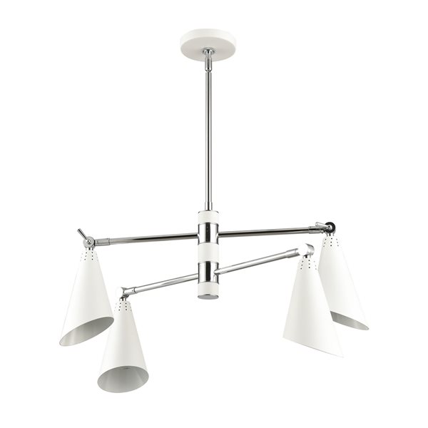 Westmore by Elk Beaufort 4-Light Polished Chrome Modern/Contemporary Chandelier