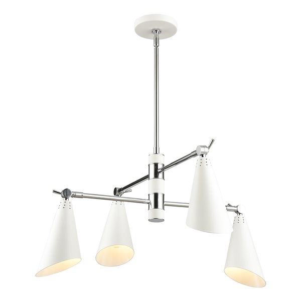 Westmore by Elk Beaufort 4-Light Polished Chrome Modern/Contemporary Chandelier