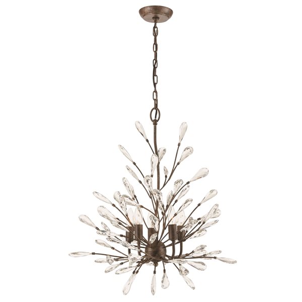 Westmore by Elk Shire 5-Light Sunglow Bronze Traditional Chandelier