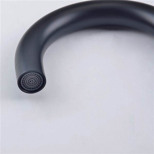 CASAINC Matte Black 2-Handle Mid-Arc Widespread Bathroom Sink Faucet