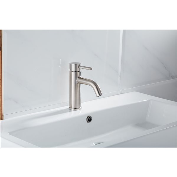 CASAINC Brushed Nickel 1-Handle Single Hole Bathroom Sink Faucet