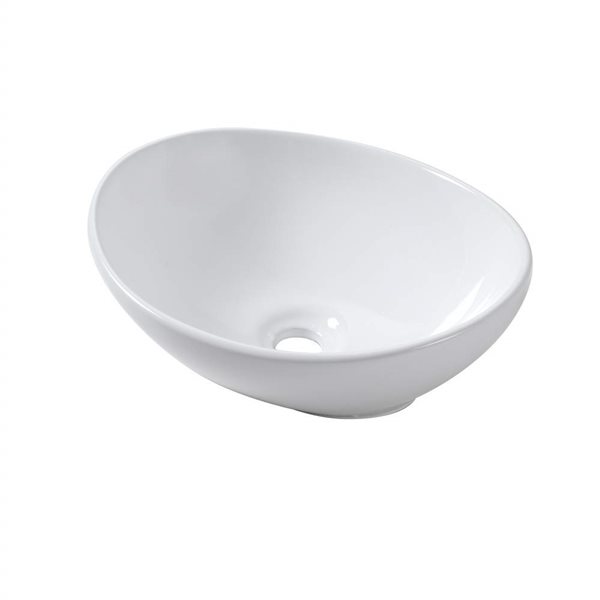 CASAINC Ceramic Undermount Oval Bathroom Sink 16in x 13in SL