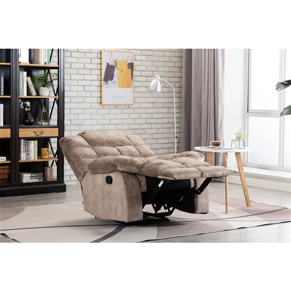 CASAINC Recliner Chair Blue Wingback Push Back Reclining Chair in the  Recliners department at