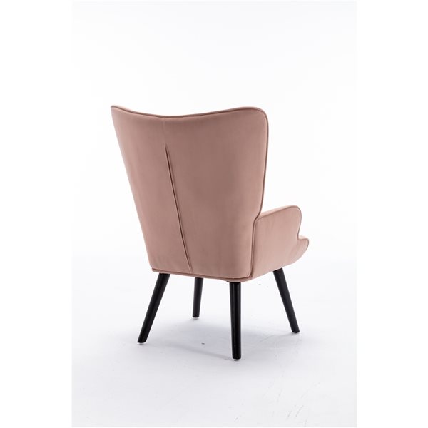 CASAINC Modern Light Pink Velvet Accent Chair HF W39523756 RONA