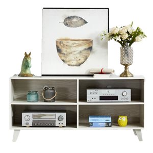 CASAINC White 52-in W TV Stand with 4-Shelf