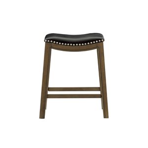 CASAINC Black Contemporary Faux Leather Upholstered Wood Dining Chair - Set of 1