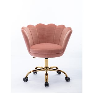 CASAINC Contemporary Ergonomic Adjustable Height Swivel Shell-Shaped Desk Chair - Pink