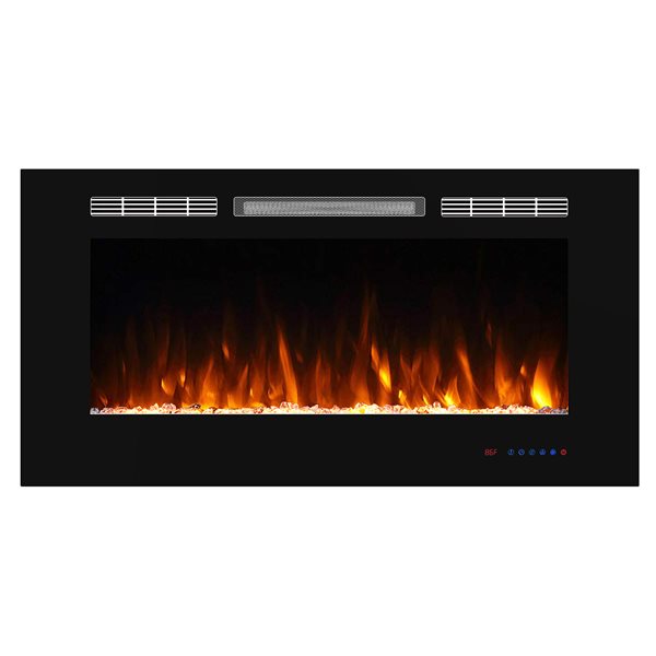 CASAINC 42-in Black LED Built-In Electric Fireplace