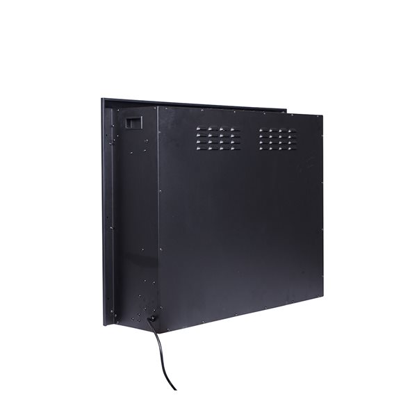 CASAINC 30-in Black Tempered-Glass LED Electric Recessed Fireplace with Remote Control