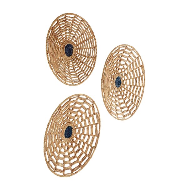 Grayson Lane  Brown Dried Plant Material Coastal Style Wall Decor - Set of 3