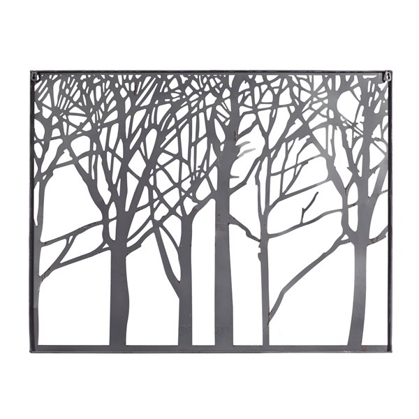 Grayson Lane 38-in x 29-in Black Metal Modern Wall Decor