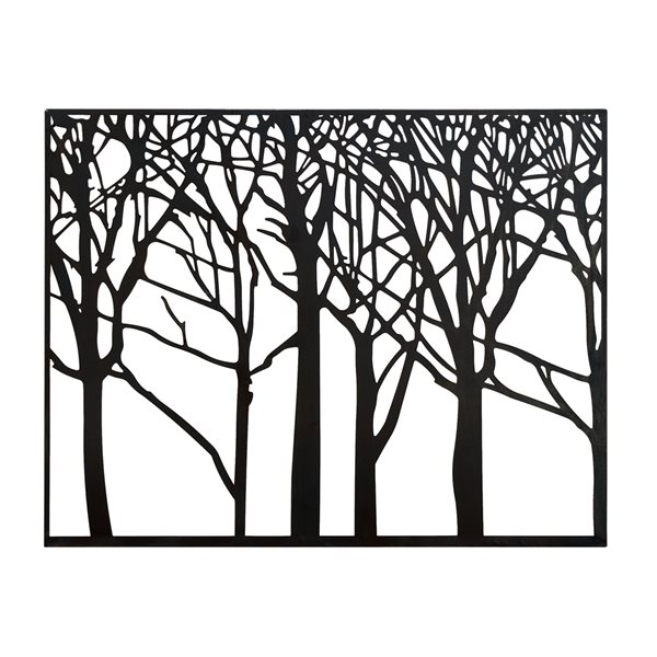 Grayson Lane 38-in x 29-in Black Metal Modern Wall Decor