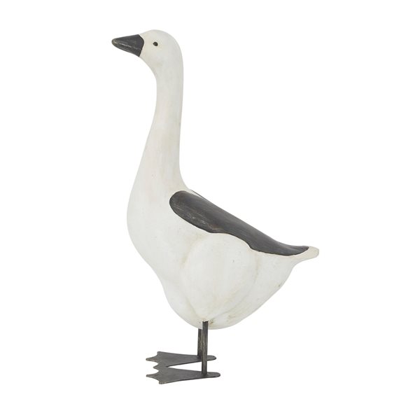 Greyson Lane 25-in x 8.3-in White Goose Garden Statue