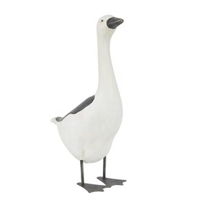 Greyson Lane 25-in x 8.3-in White Goose Garden Statue