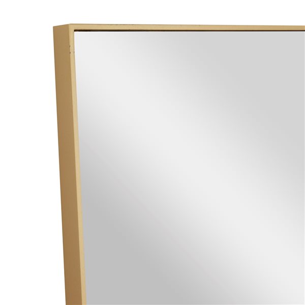 Grayson Lane 36-in x 18-in Rectangle Gold Contemporary Framed Wall Mirror