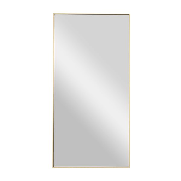 Grayson Lane 36-in x 18-in Rectangle Gold Contemporary Framed Wall Mirror