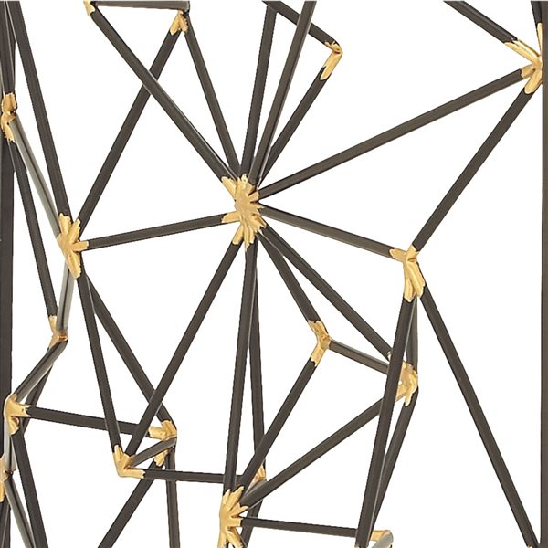 CosmoLiving by Cosmopolitan 32-in x 32-in Black Metal Modern Abstract Wall Decor