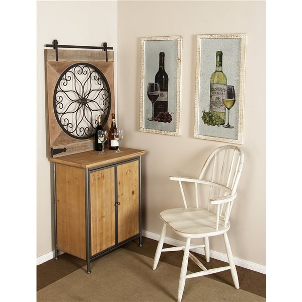 Grayson Lane 16-in x 32-in White Wooden Farmhouse Wall Decor - Set of 2