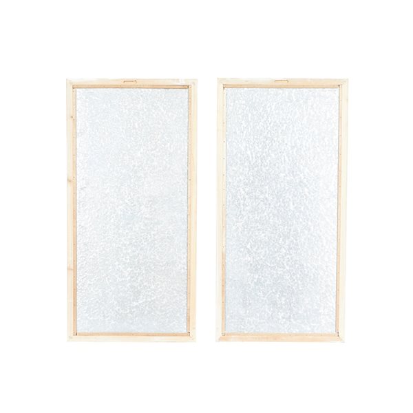 Grayson Lane 16-in x 32-in White Wooden Farmhouse Wall Decor - Set of 2