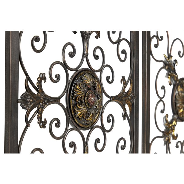 Grayson Lane 16-in x 16-in Brown Metal Rustic Wall Decor - Set of 4