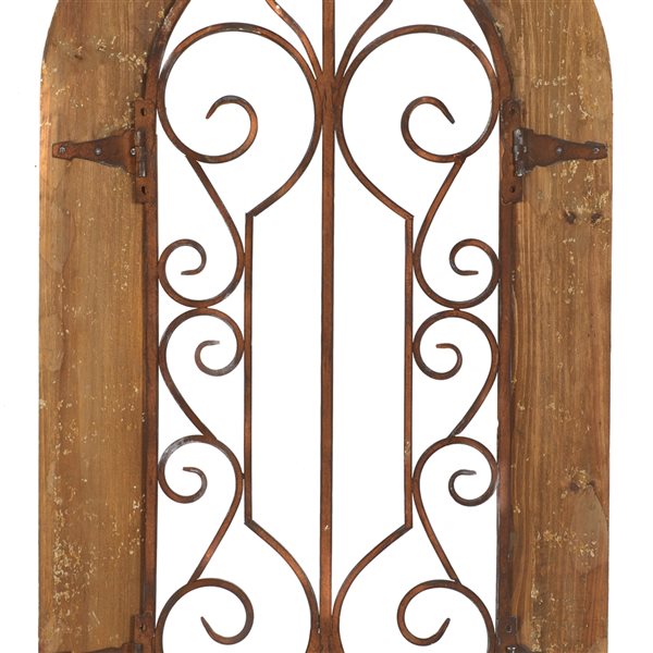 Grayson Lane 38-in x 20-in Brown Metal Rustic Ornamental Wall Decor