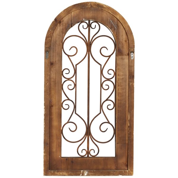 Grayson Lane 38-in x 20-in Brown Metal Rustic Ornamental Wall Decor