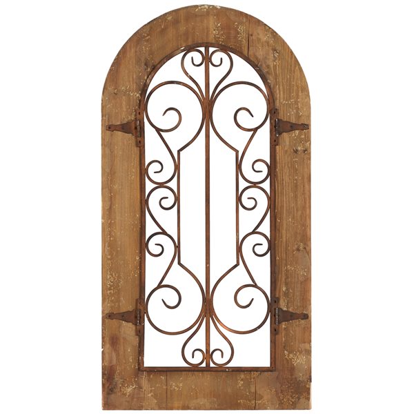 Grayson Lane 38-in x 20-in Brown Metal Rustic Ornamental Wall Decor
