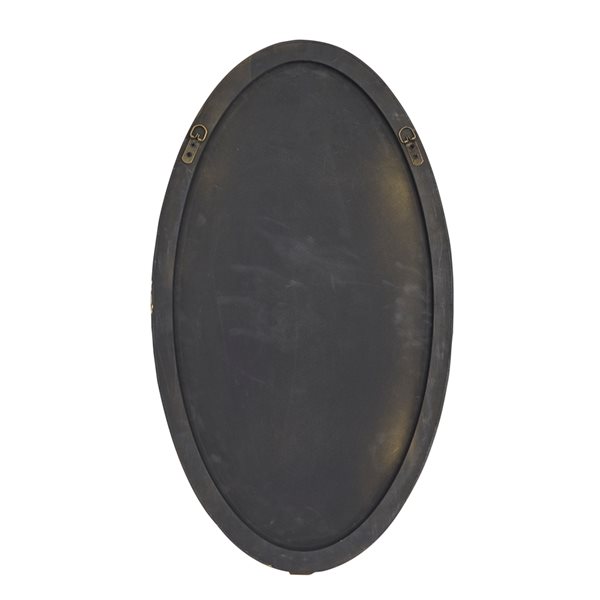 Grayson Lane 32-in x 18-in Oval Gold Contemporary Framed Wall Mirror