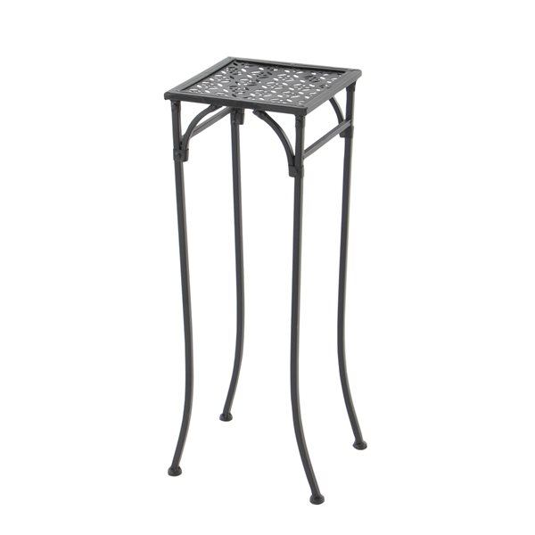 Grayson Lane 28-in Black Outdoor Square Cast Iron Plant Stands - Set of 3