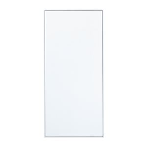 Grayson Lane 30-in x 14-in Rectangle White Contemporary Framed Wall Mirror