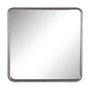 Grayson Lane 30-in x 30-in Square Grey Contemporary Framed Wall Mirror