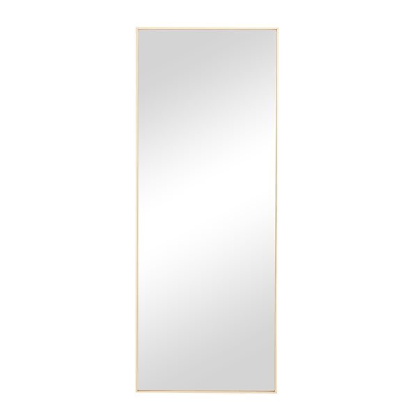 Grayson Lane 36-in x 14-in Rectangle Gold Contemporary Framed Wall Mirror