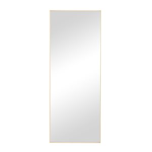 Grayson Lane 36-in x 14-in Rectangle Gold Contemporary Framed Wall Mirror