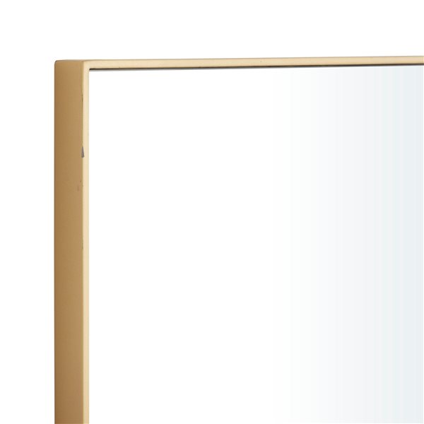 Grayson Lane 30-in x 14-in Rectangle Gold Contemporary Framed Wall Mirror