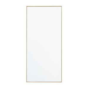 Grayson Lane 30-in x 14-in Rectangle Gold Contemporary Framed Wall Mirror