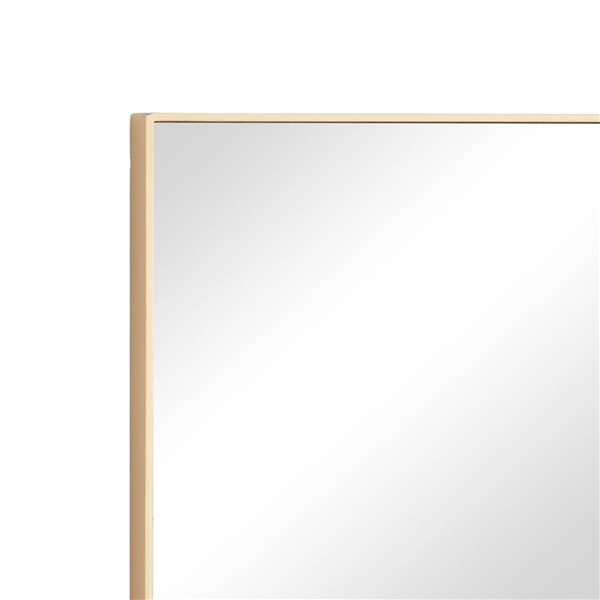 Grayson Lane 24-in x 18-in Rectangle Gold Contemporary Framed Wall Mirror