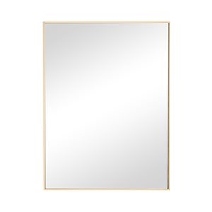 Grayson Lane 24-in x 18-in Rectangle Gold Contemporary Framed Wall Mirror