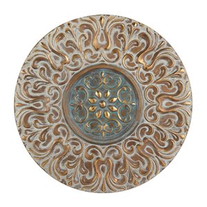 Grayson Lane 32-in x 32-in Gold Metal Eclectic Ornamental Wall Decor