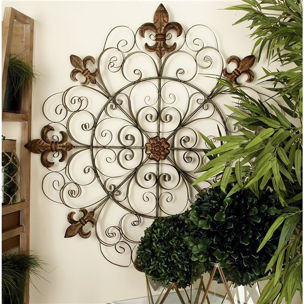 Grayson Lane 42-in Brown Metal Rustic Wall Decor