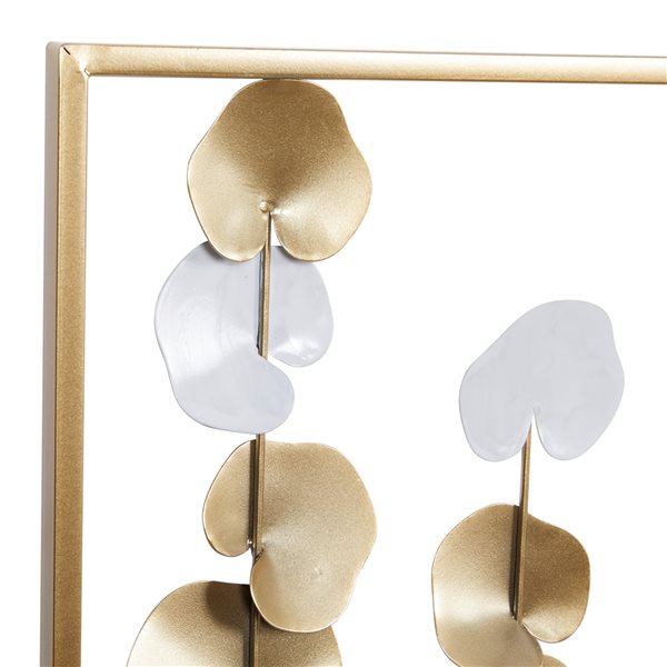 Grayson Lane 40-in x 26-in Modern Wall Decor in Gold Metal